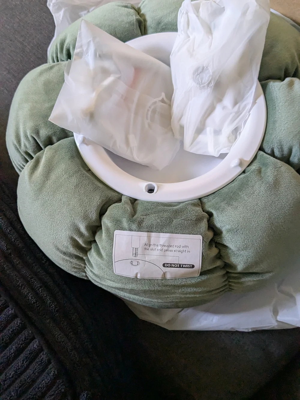 Plush Sage Green Tablet Stand Pillow - Home Accents